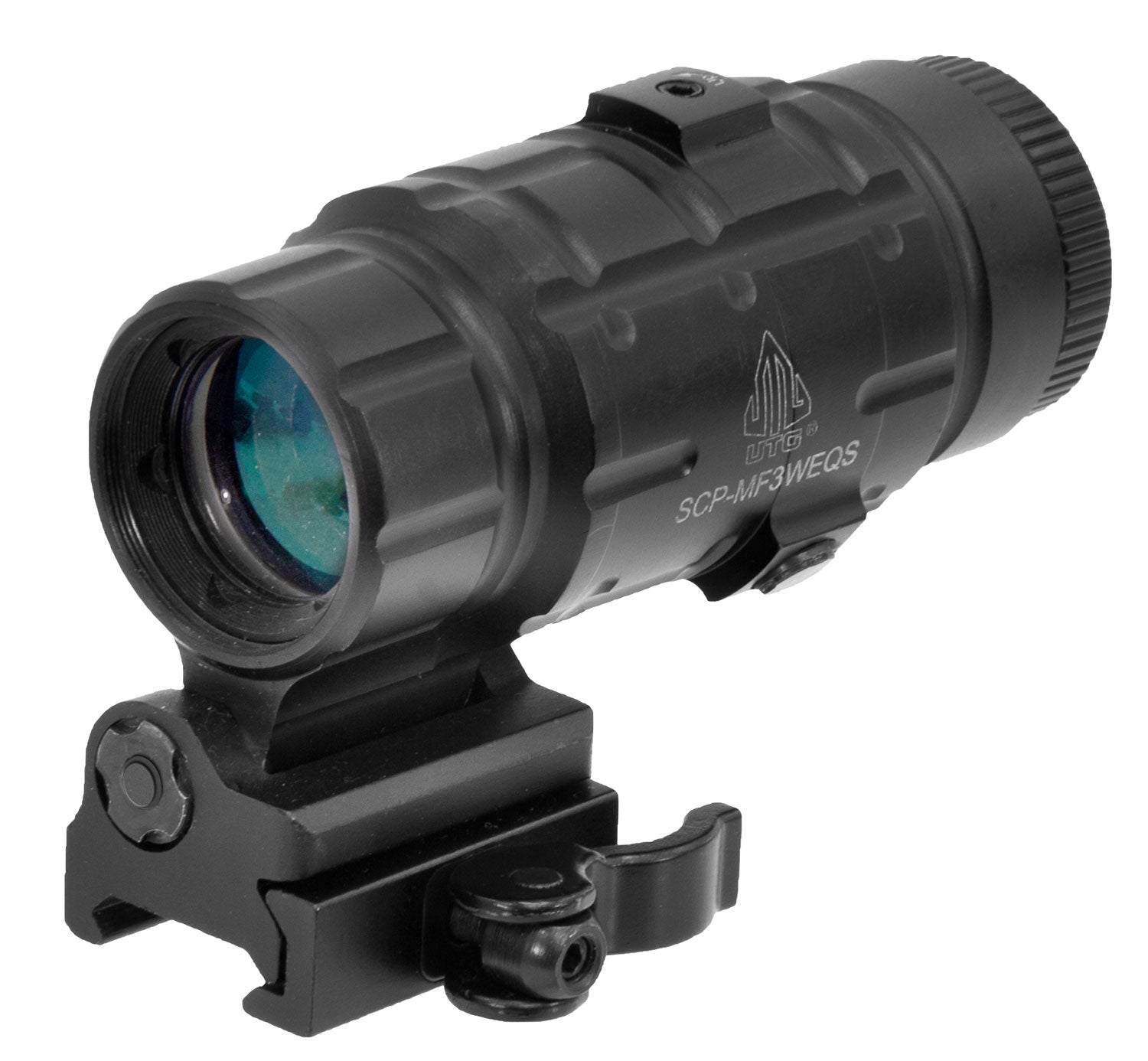 UTG SCPMF3WEQS 37mm 3X Magnifier with Adjustable Eyepiece and QD Lever Lock Base