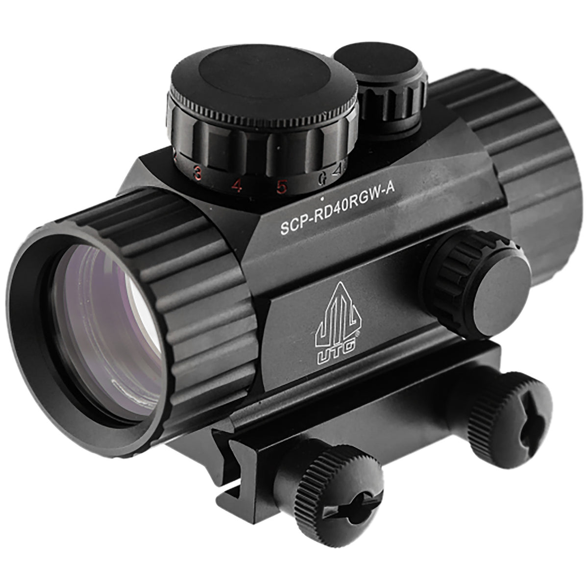 UTG SCPRD40RGWA ITA Black 38mm 4 MOA Dual Illumination CQB Dot Reticle