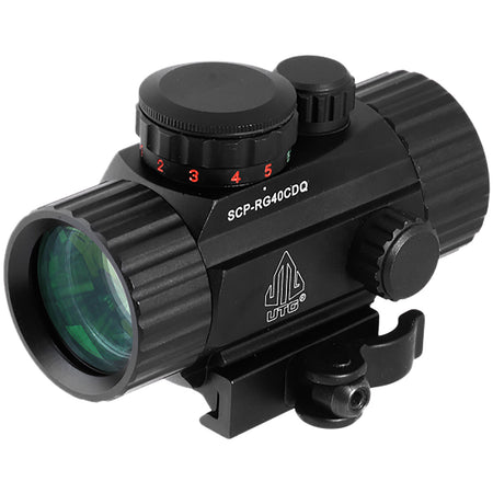 UTG SCPRG40CDQ ITA 1x Red/Green Dot Sight 4 MOA Dot 62 MOA Circle Black Anodized