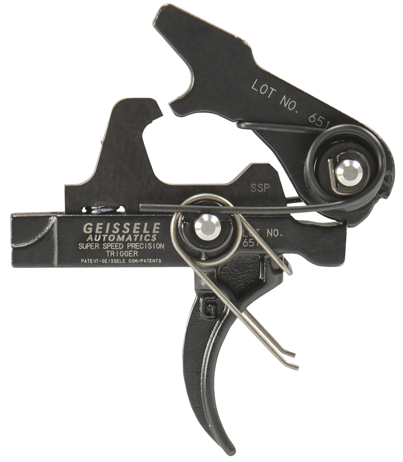 Geissele SSP Drop-In Single-Stage Curved Trigger 3-3.75 lb Pull Black Oxide AR
