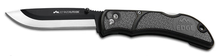 Outdoor Edge RLY50C RazorLite 3.50" Folding 420J2 Stainless Blade Black and Gray Polymer Handle