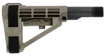 SB Tactical SBA4 OD Green Pistol Stabilizing Brace - 5-Position Adjustable, 6-Pos Mil-Spec Tube