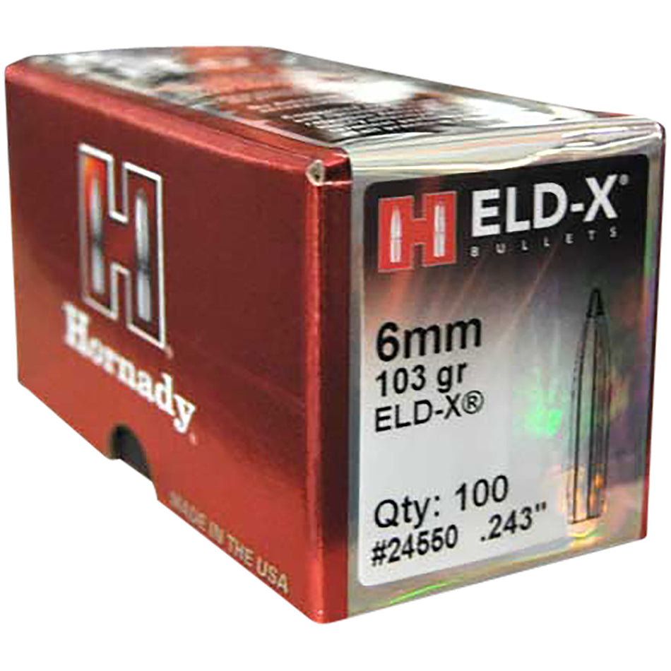 Hornady 24550 ELD-X .243 103 Grain Hunting Bullets 100 Per Box