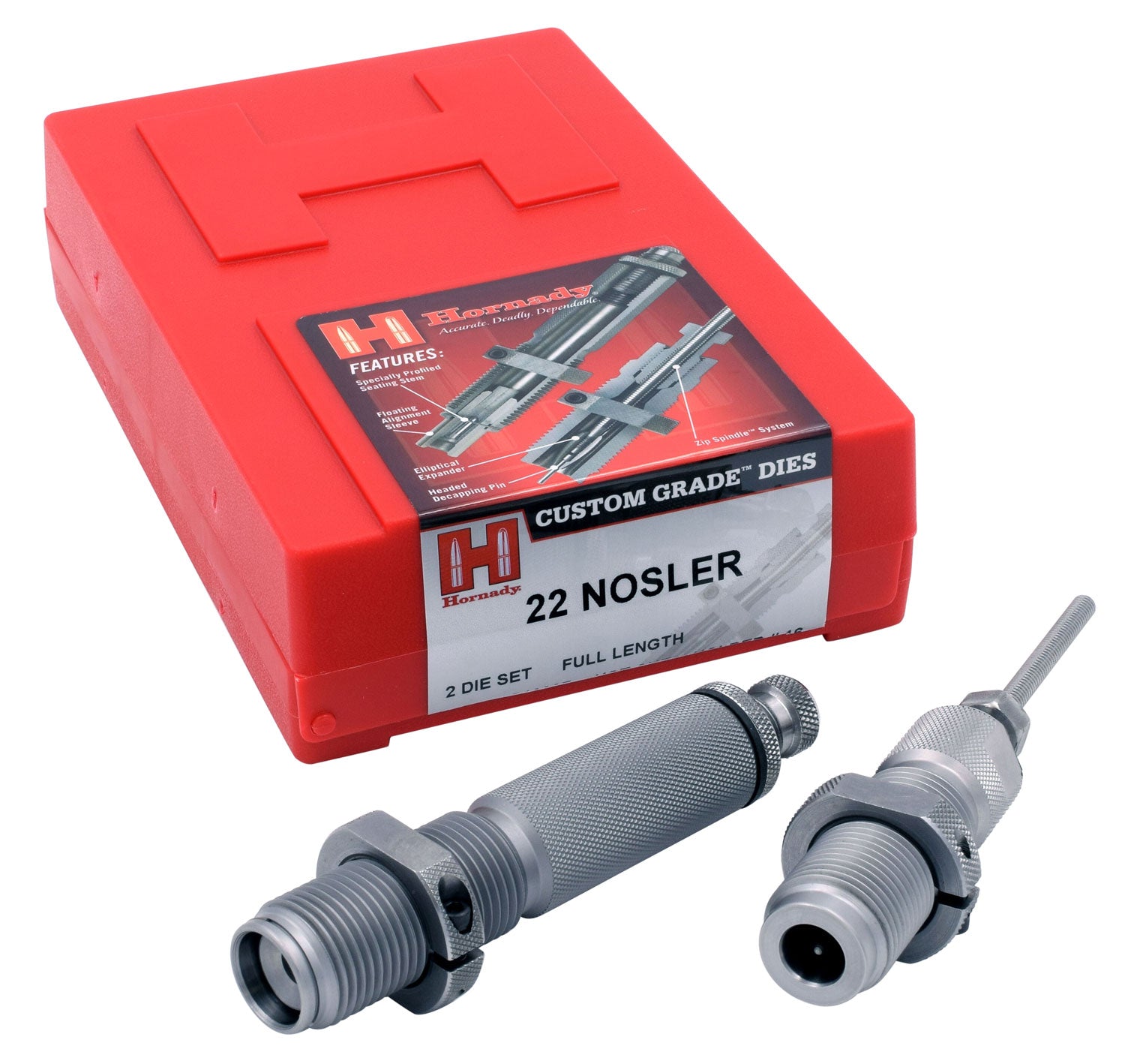Hornady Die Set Full Length 2-Die 22 Nosler