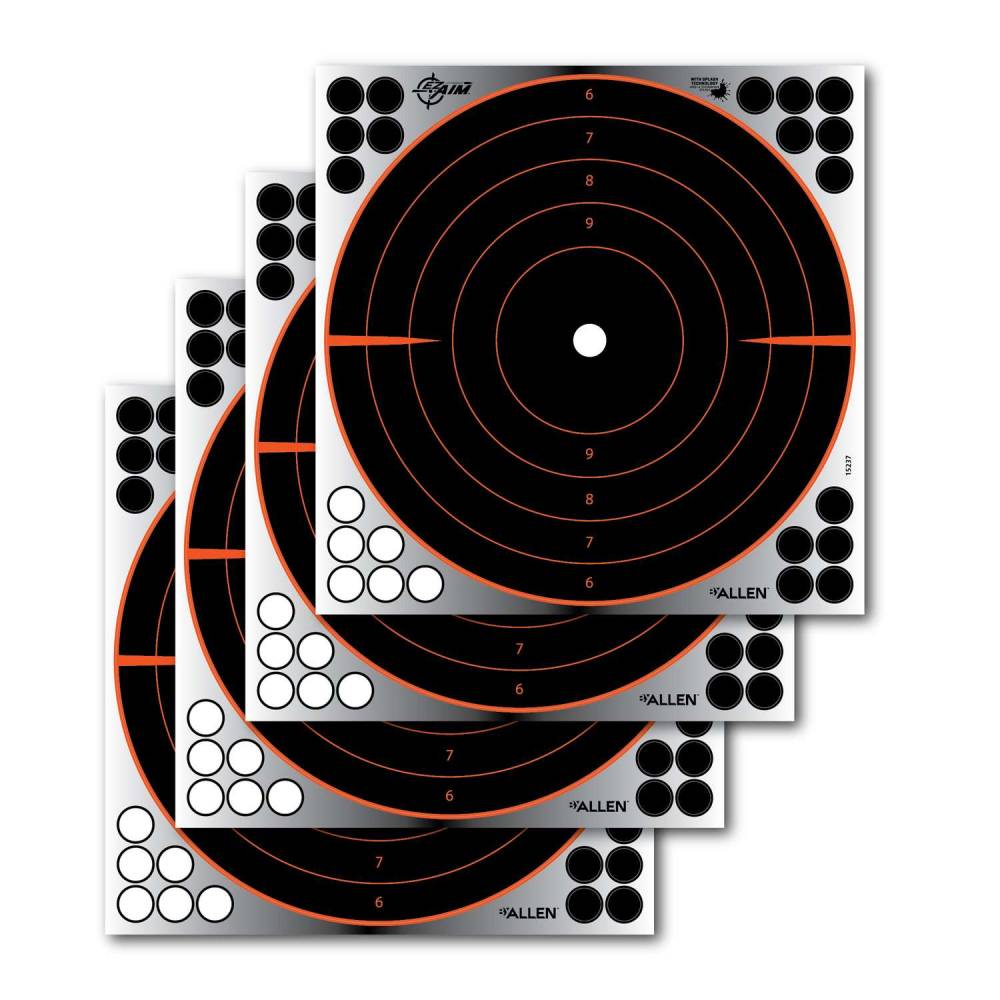 Allen EZ Aim Bullseye Targets 12x12 - Pack of 4