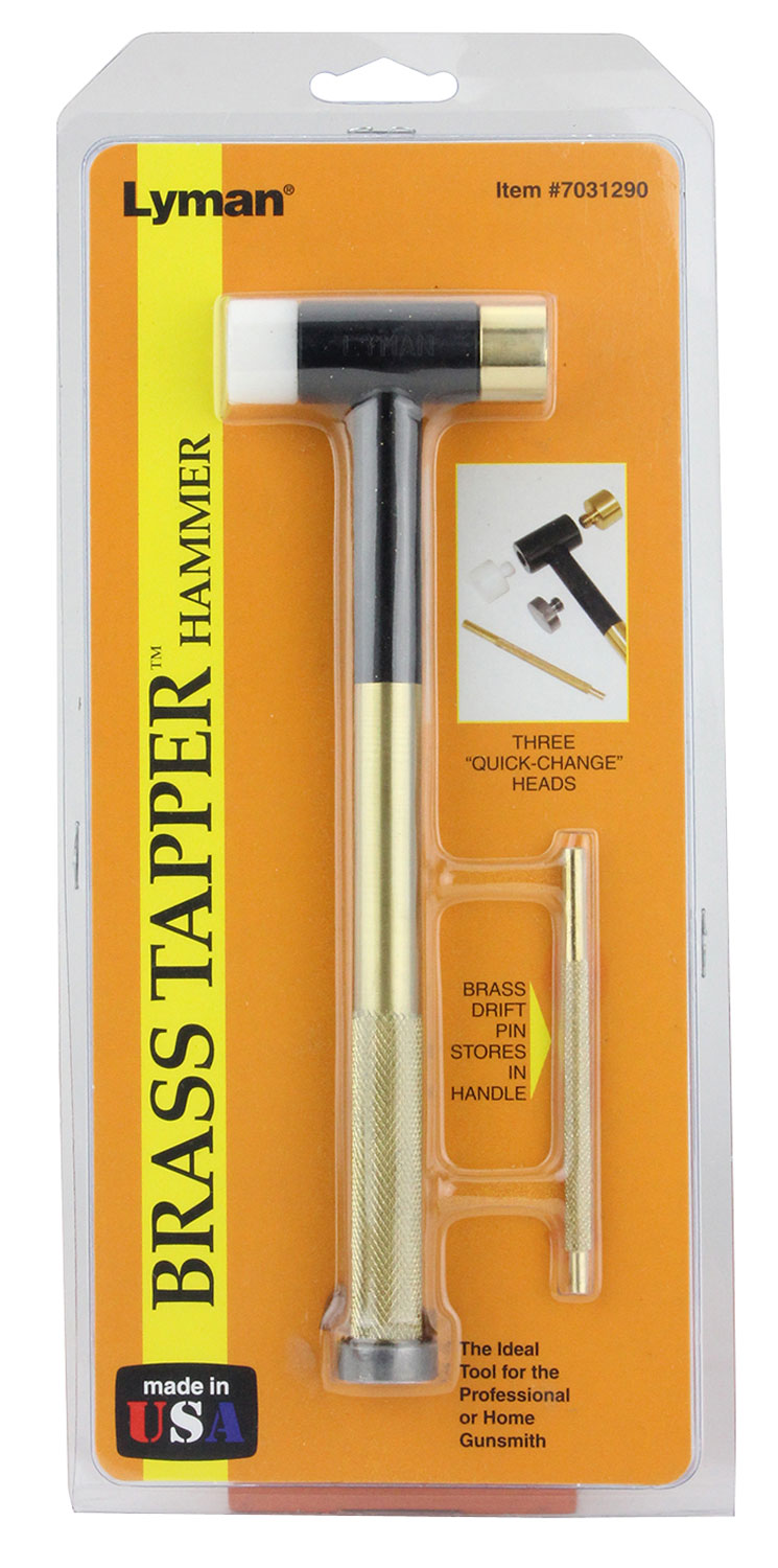 Lyman 7031290 Brass Tapper Multi-Head Gunsmithing Hammer with Drift Pin