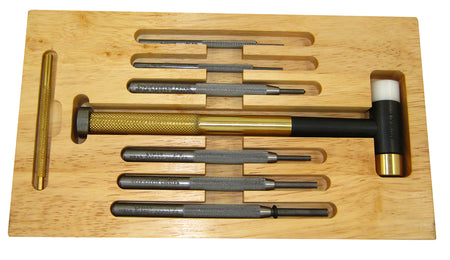 Lyman 7031298 Deluxe Hammer and Punch Set with Custom Hardwood Storage Case