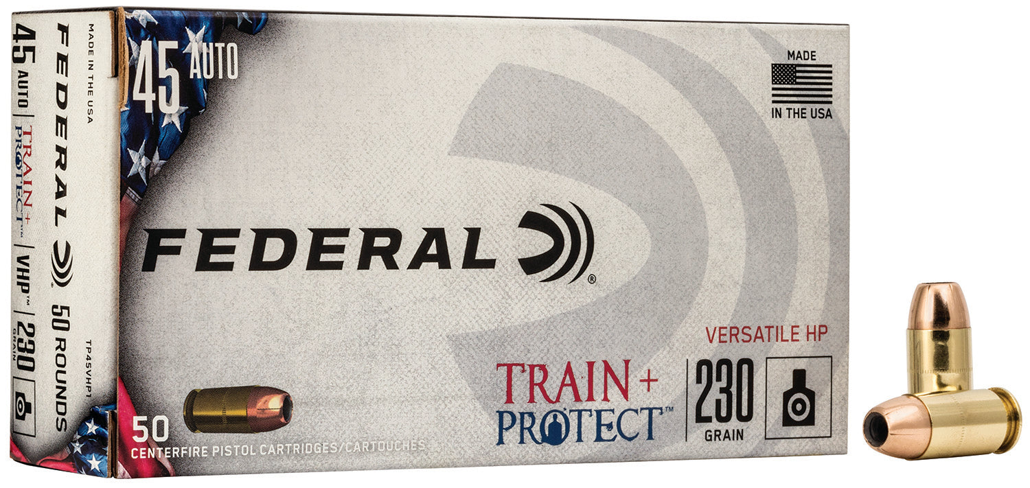 Federal Train & Protect Versatile Hollow Point 230 Grain .45 ACP/Auto 850 fps 604544627305