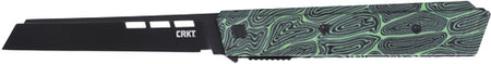 CRKT ZEPHYR 3.22" PLAIN EDGE GREEN/WHITE G10 LINER LOCK
