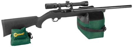 Caldwell 248885 DeadShot Unfilled Dark Green 600D Polyester Shooting Bag Front and Rear 8 lbs