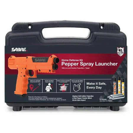 SABRE 68 Caliber Orange Pistol 7rd Magazine 7 Red Pepper 14 Inert 2 CO2 w/Case