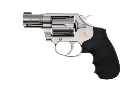 Colt Mfg COBRASB2BB Cobra 38 Special 6 Shot 2" Brushed Stainless Steel Barrel & Cylinder, Matte Stainless Frame, Black Hogue Rubber w/Finger Grooves Grip