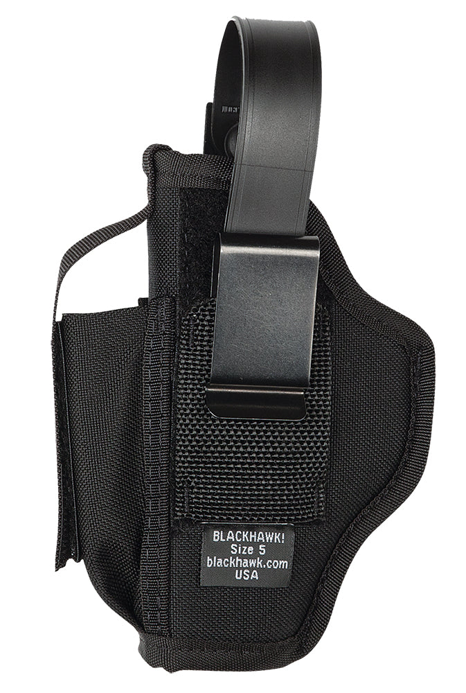 Blackhawk Multi-Use Size 05 Ambidextrous Holster Black Cordura Nylon Belt Clip Large Auto 3.75-4.50" Barrel