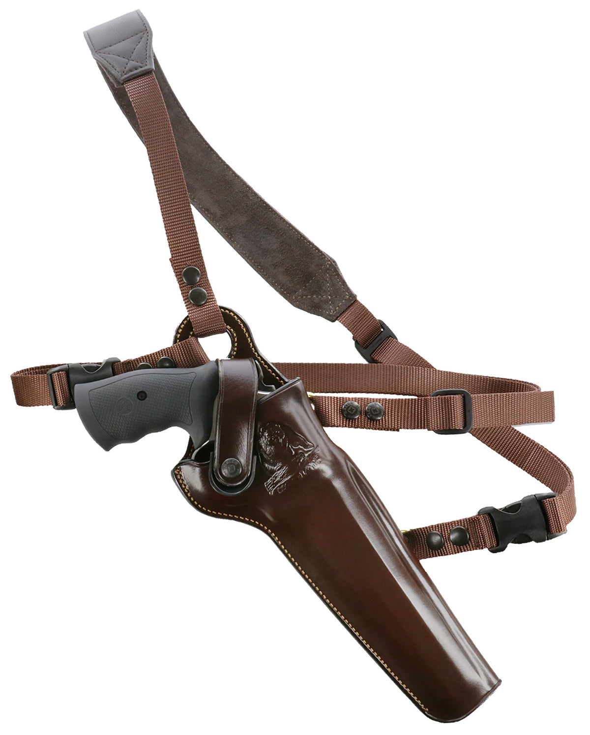 Galco Kodiak Chest Holster Brown Leather Shoulder Strap Fits Ruger Blackhawk 7.50" RH
