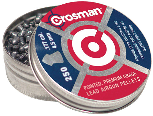 Crosman P177 .177 Cal Pointed Lead Hunting Pellets 250/Tin