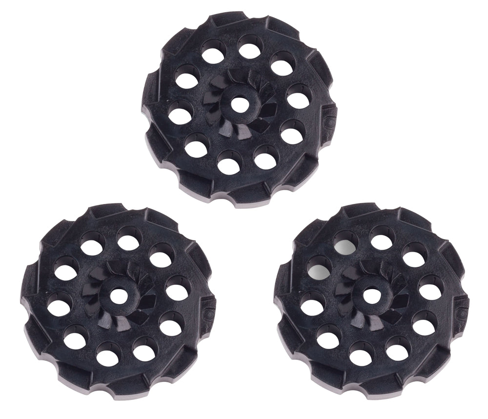 Crosman 407T 177 Pellet Air Pistol Spare Clips Black Plastic Pack of 3