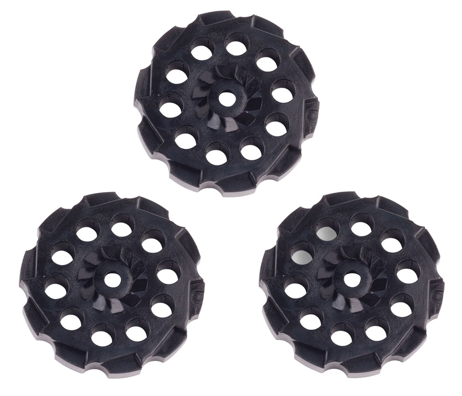 Crosman 407T 177 Pellet Air Pistol Spare Clips Black Plastic Pack of 3