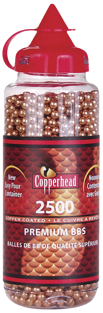 Crosman Copperhead .177 Cal Steel BBs Resealable Bottle 2500 Count