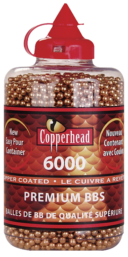 Crosman Copperhead .177 Cal Steel BBs Resealable Bottle 6000 Count