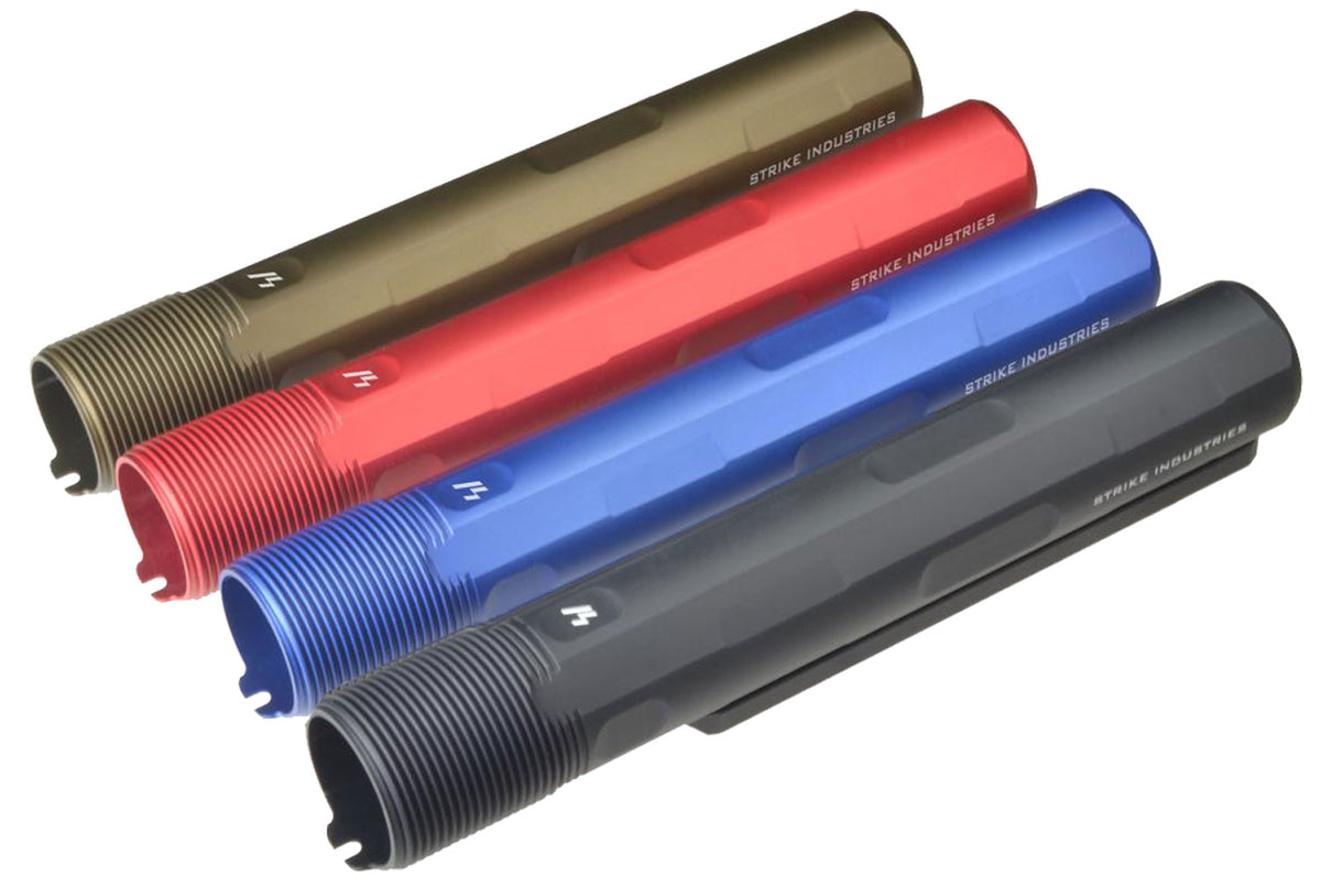 Strike Industries AR-15 AR-10 Advanced Receiver Extension 7-Position Mil-Spec Red Aluminum