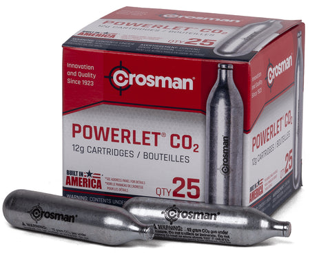 Crosman 2311 Powerlet 12g CO2 Cartridges 25 Pack