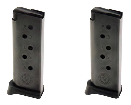 Ruger 90643 .380 ACP 6rd Blued Steel Magazine for LCP/LCP II 2-Pack Value