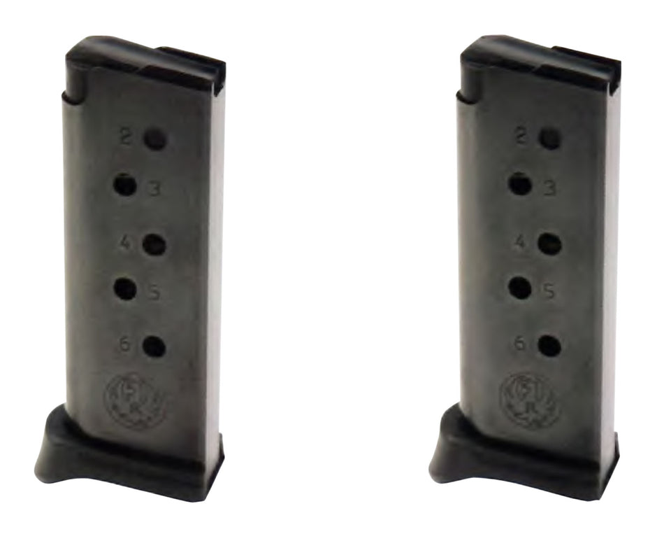Ruger 90643 .380 ACP 6rd Blued Steel Magazine for LCP/LCP II 2-Pack Value