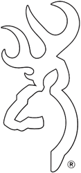 Browning 6 Inch White Buck Mark Flat Vinyl Decal