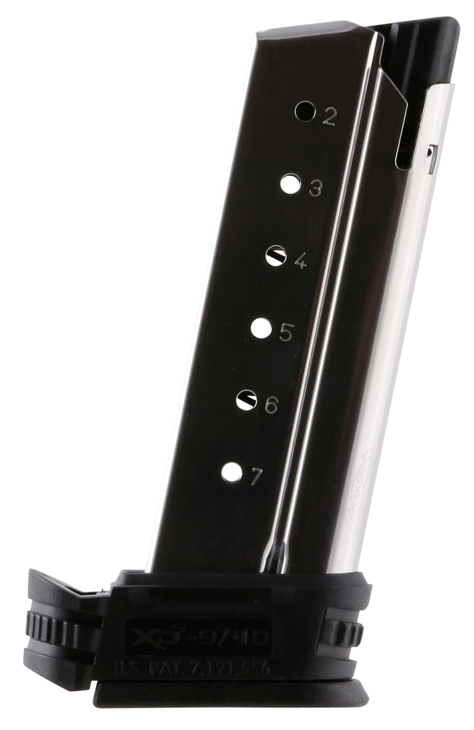 Springfield Armory XDS4007 7-Round 40 S&W XD-S Stainless Steel Magazine SS/Black