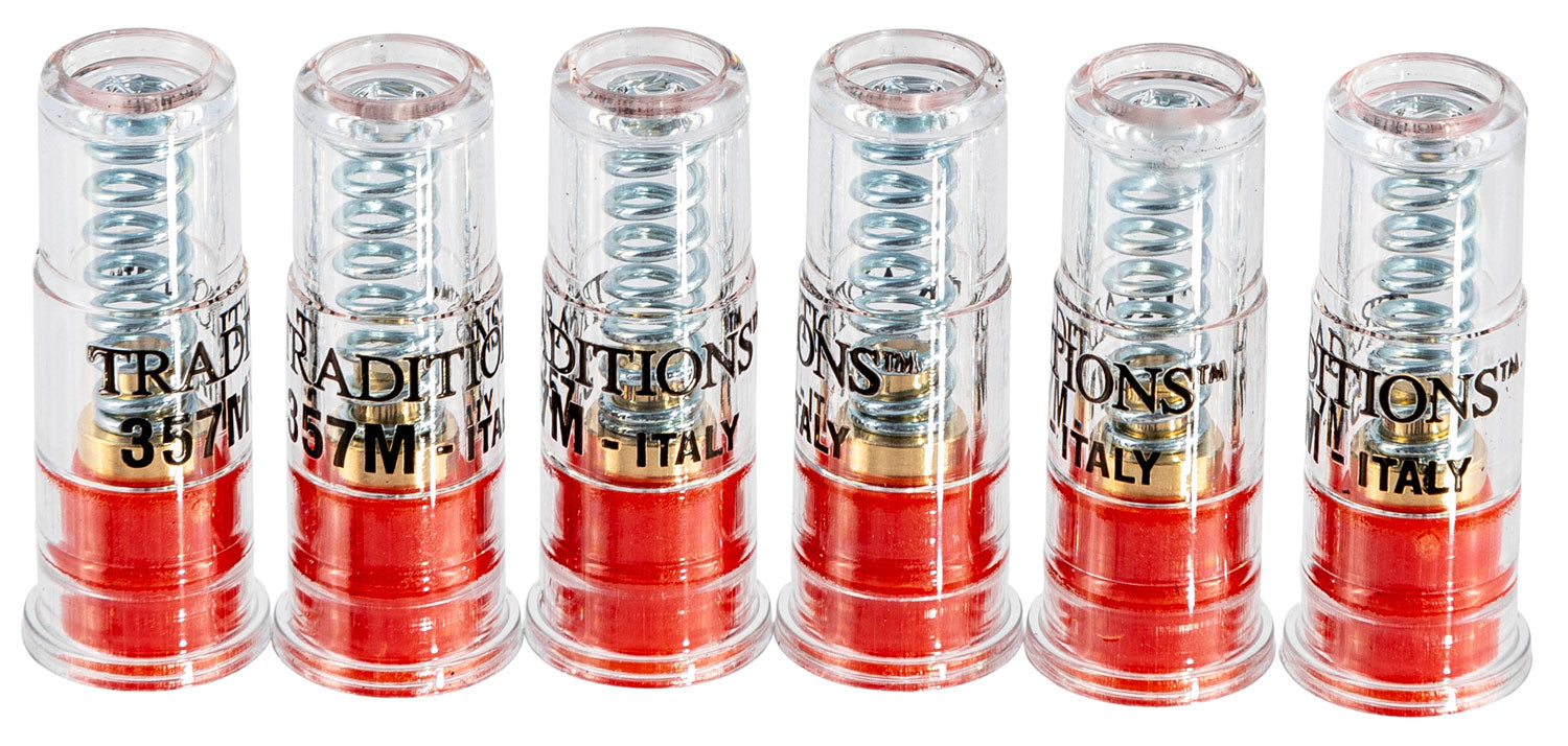 Traditions Handgun Snap Caps .357 Magnum Plastic/Brass Base 6pk ASC357