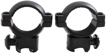 Traditions A797DS Scope Rings 1" Medium Black Aluminum for 3/8" Grooved Receivers