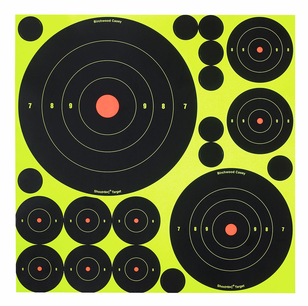 Birchwood Casey Shoot-N-C Self-Adhesive Reactive Target Assorted Variety Pack 50 Pack