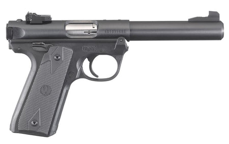 Ruger 40107 Mark IV 22/45 22 LR 10+1 5.50" Bull Barrel, Blued Steel Slide & Frame, Checkered 1911-Style Panel Grip