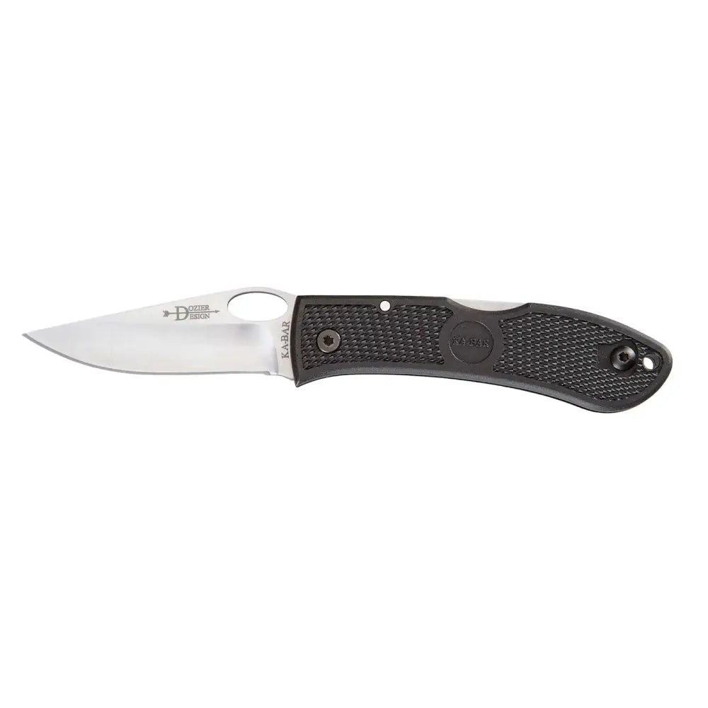 Ka-Bar Dozier 3" Clip Point Folding Knife Thumb Notch 7.25" OAL Pocket Clip