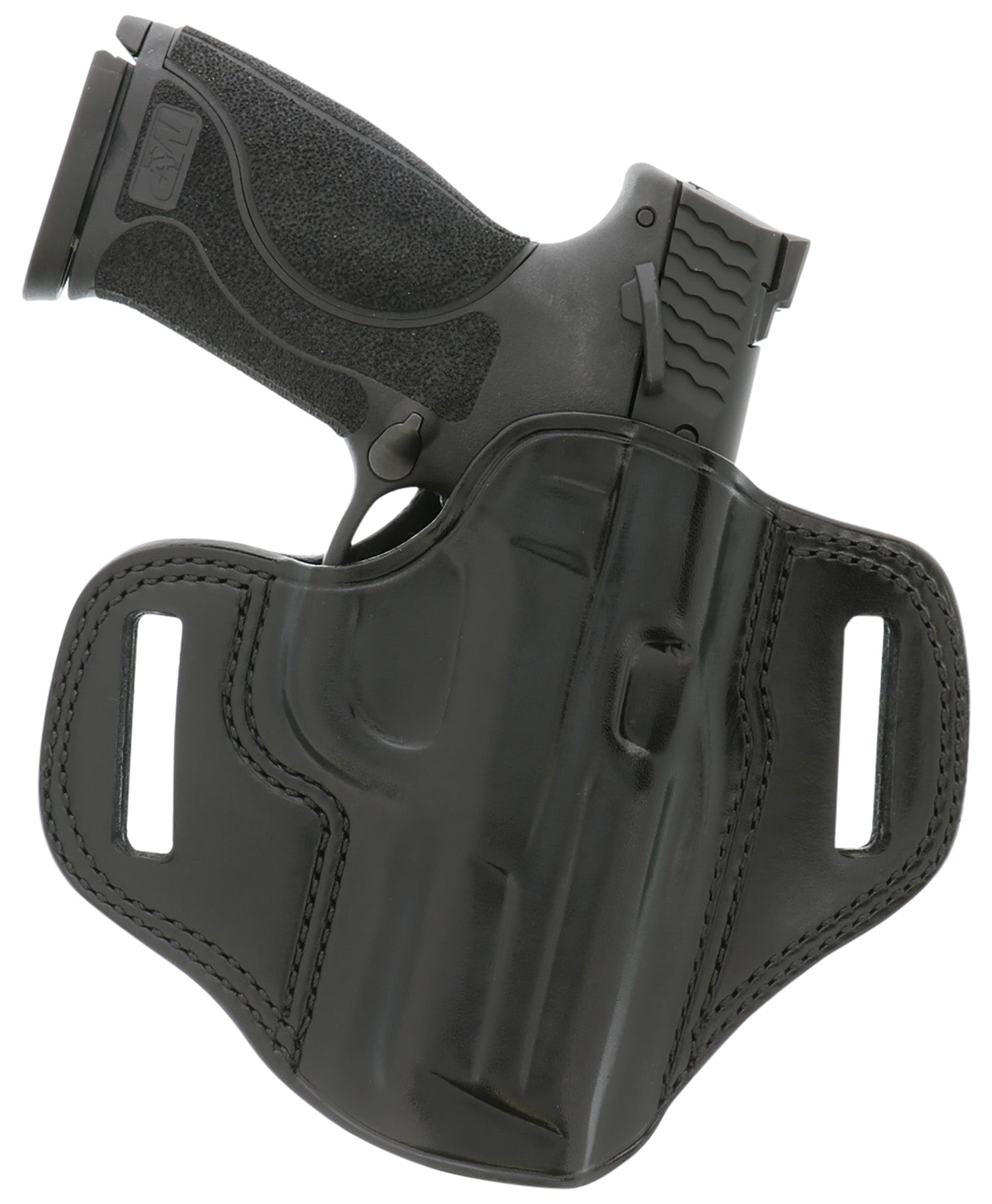 Galco CM212B Combat Master Black Leather Pancake Belt Holster, 1911 5" Models, Right Hand