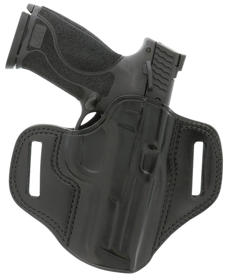 Galco CM212B Combat Master Black Leather Pancake Belt Holster, 1911 5" Models, Right Hand