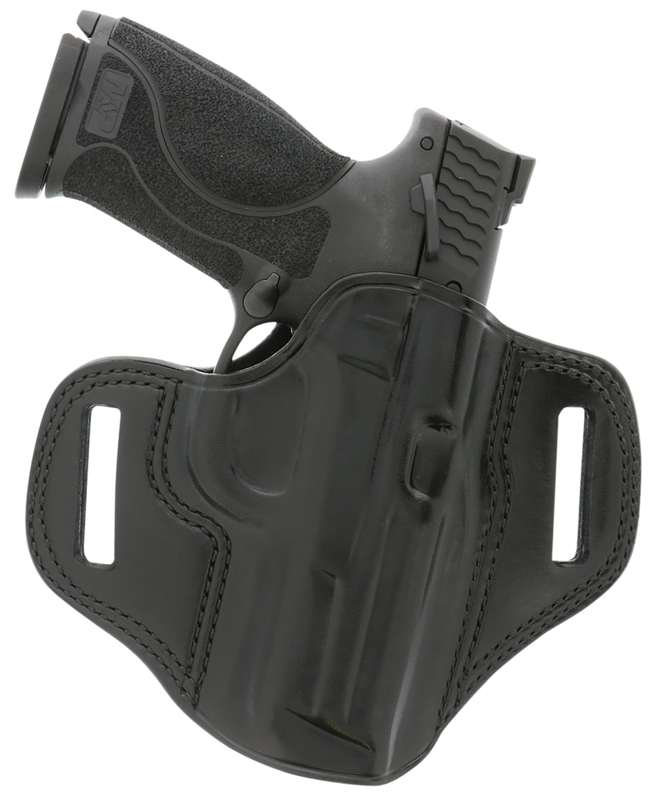 Galco CM212B Combat Master Black Leather Pancake Belt Holster, 1911 5" Models, Right Hand