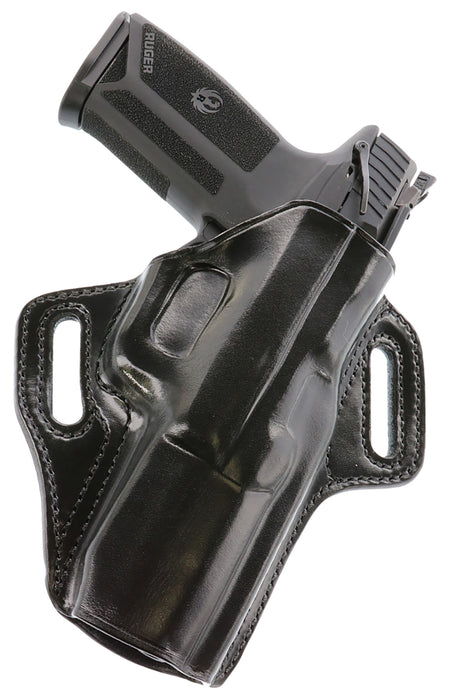 Galco CON458B Concealable Black Leather Belt Slide Holster for FN Five-seveN MK2/USG & Ruger 57, Right-Hand