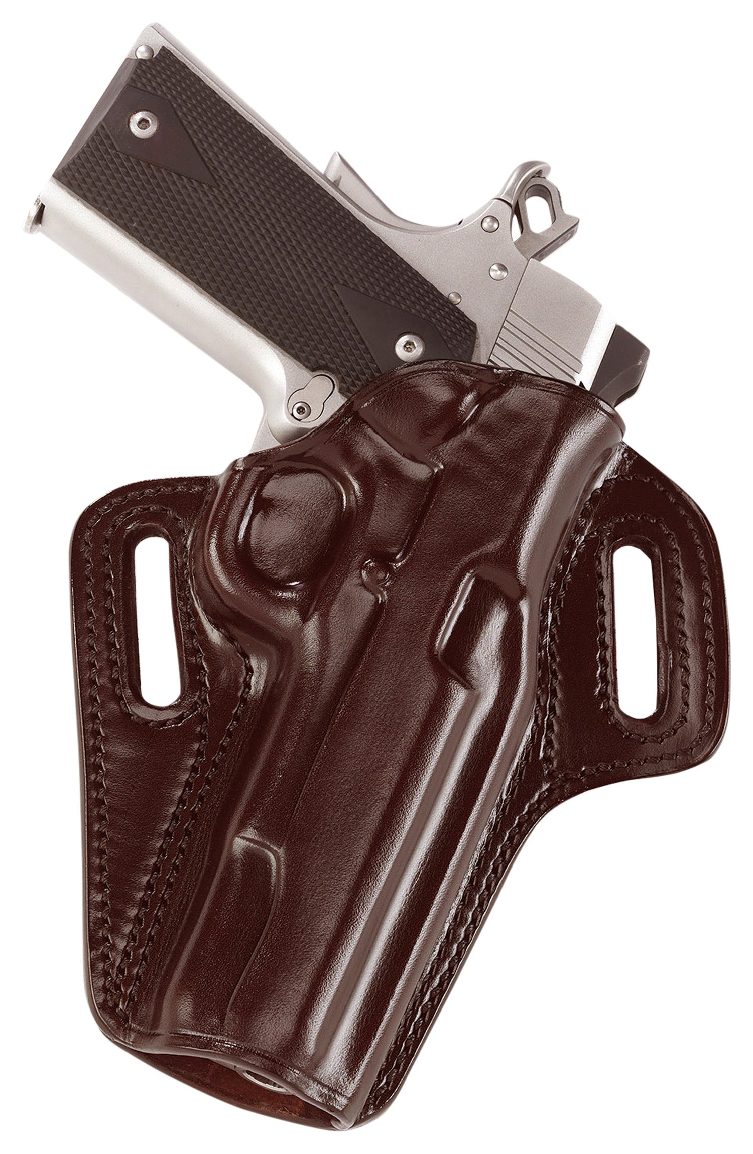 Galco CON458H Concealable Havana Brown Leather Belt Slide Holster for FN Five-seveN MK2/USG & Ruger 57, Right-Hand