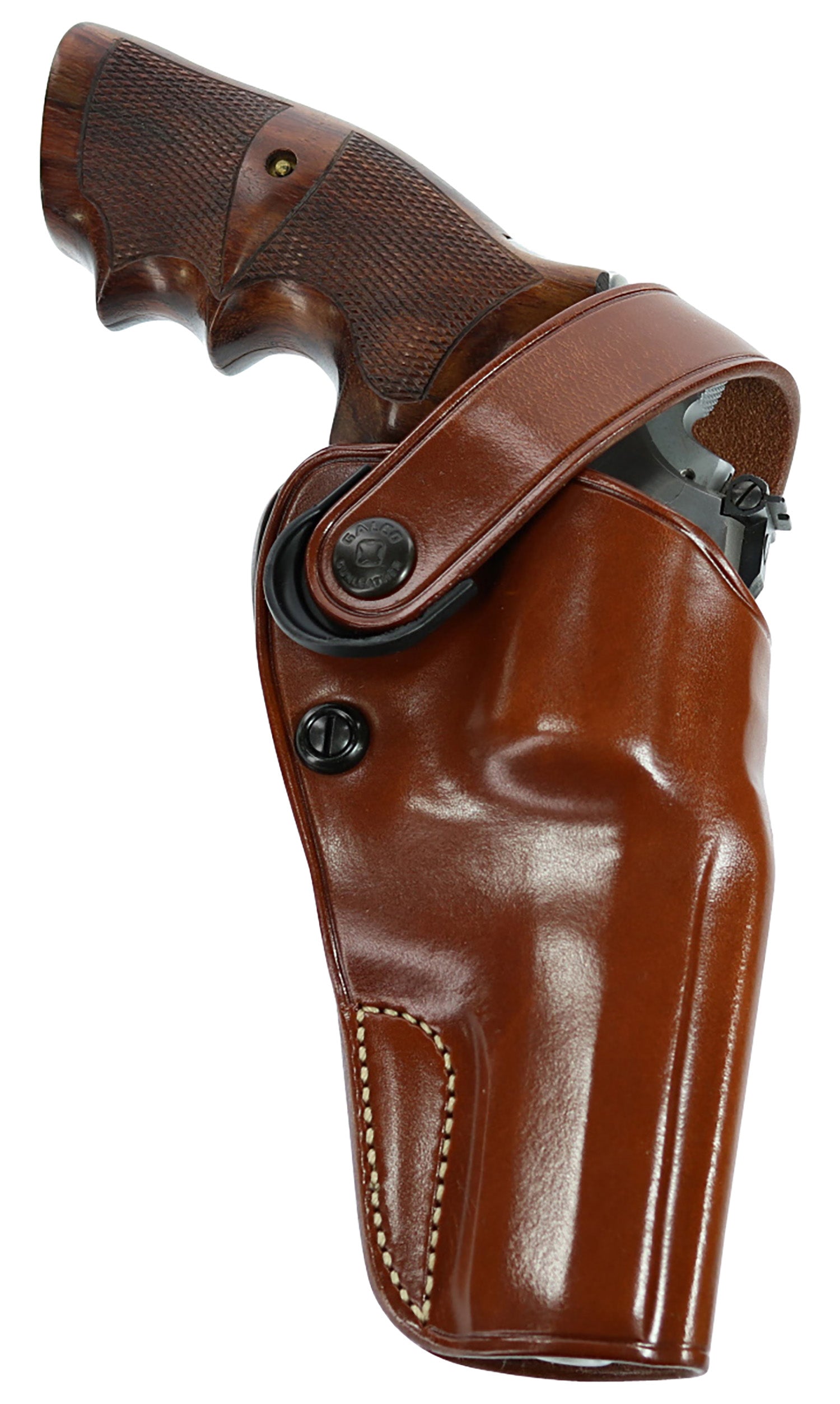Galco DAO106 Tan Leather OWB Belt Slide Holster, S&W L Frame 6" Barrel, RH Draw