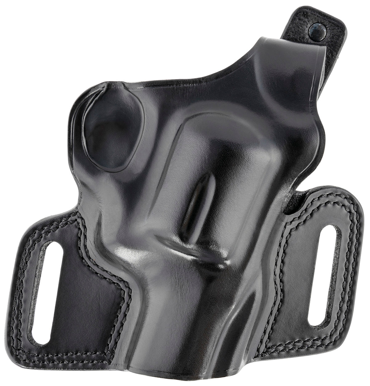 Galco SIL126B Silhouette Black Leather OWB Belt Slide Holster, S&W N Frame 2-4" Barrel, Right-Hand