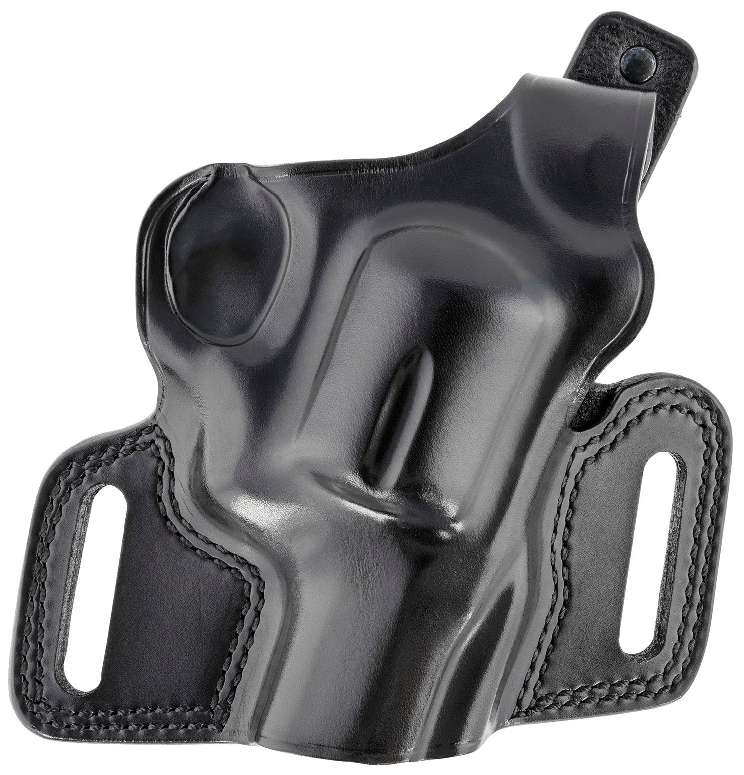 Galco SIL212B Silhouette Black Leather OWB Belt Slide Holster, 1911 3" to 5" Barrel, Right-Hand
