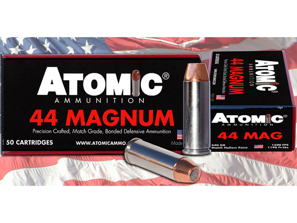 Atomic .44 Magnum Precision Craft 240 grain Bonded Match Hollow Point ammunition