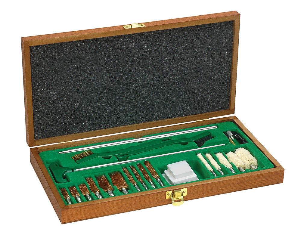 Remington 19054 Sportsman 27-Piece Cleaning Kit Multi-Caliber Multi-Gauge Wooden Case
