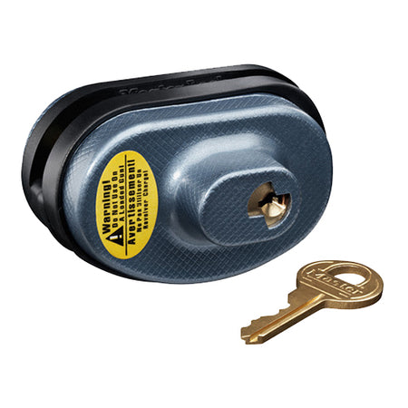 Master Lock 90DSPT Blue Steel/Zinc Adjustable Keyed Trigger Lock Universal