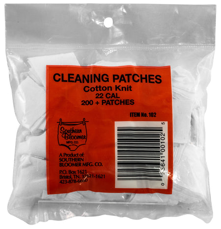 Southern Bloomer 102 .22 Cal Cotton Threadless Gun Cleaning Patches 200 Count