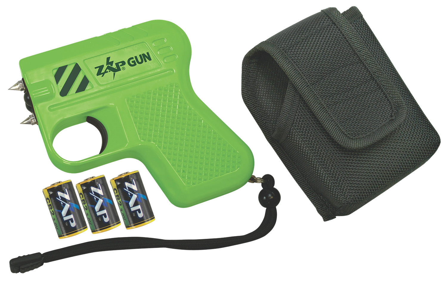 Zap ZAPGUN Green Plastic Stun Gun & LED Flashlight Combo 950K Volt