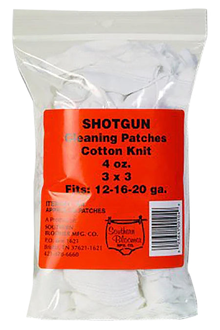 Southern Bloomer 12 16 20 Gauge Shotgun Cotton Threadless Cleaning Patches 85 Count