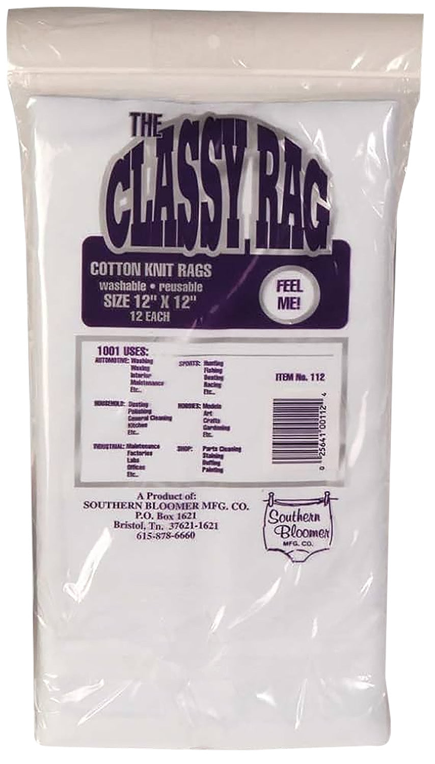 Southern Bloomer 12 Inch Square Cotton Lint-Free Gun Cleaning Patches 12 Count Bag