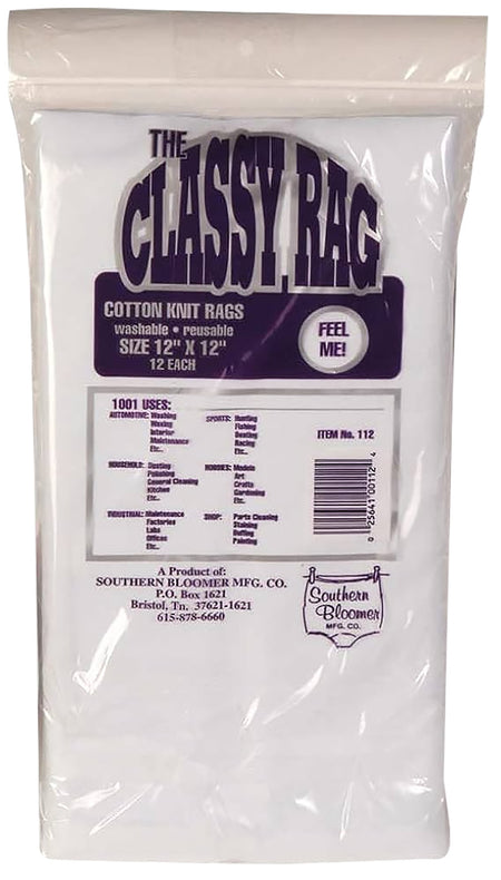 Southern Bloomer 12 Inch Square Cotton Lint-Free Gun Cleaning Patches 12 Count Bag